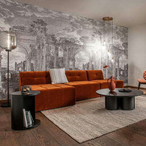 Divano modulare - BRESCIA L - EUROFASHION HOMETEXTILES & CONCEPTS - contemporaneo / in tessuto / color rame
