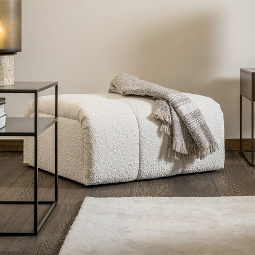 Pouf contemporaneo - CALEB - EUROFASHION HOMETEXTILES & CONCEPTS - in tessuto / in plastica / quadrato