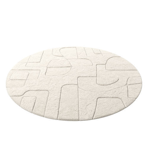Tappeto contemporaneo - SABI - EUROFASHION HOMETEXTILES & CONCEPTS - a motivi / in lana / rotondo