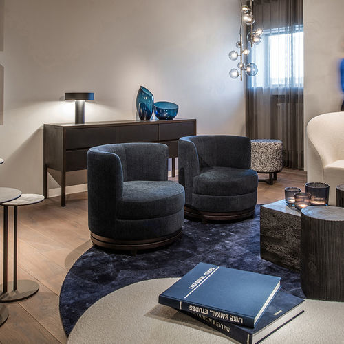 Poltrona contemporanea - AYDEN - EUROFASHION HOMETEXTILES & CONCEPTS - in tessuto / in faggio / grigia