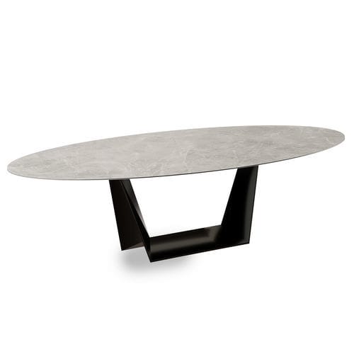 Tavolo da pranzo contemporaneo - AMMAN - EUROFASHION HOMETEXTILES & CONCEPTS - in vetro / in ceramica / con supporto in metallo