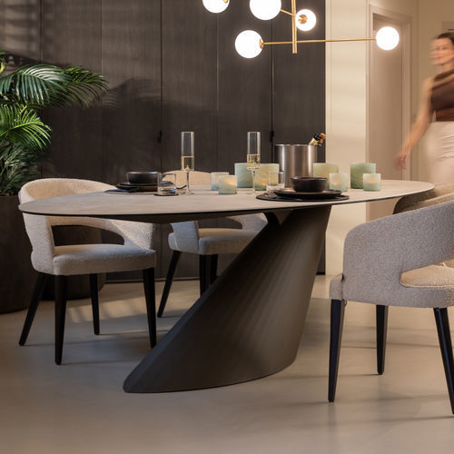 Tavolo da pranzo contemporaneo - ARLON - EUROFASHION HOMETEXTILES & CONCEPTS - in MDF / in vetro / in ceramica