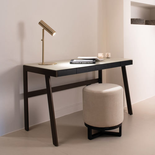 Scrivania da terra - KANT - EUROFASHION HOMETEXTILES & CONCEPTS - contemporanea / in vetro / dritta