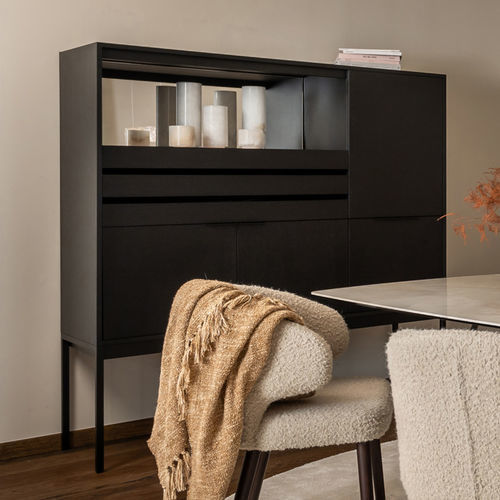 Mobile bar contemporaneo - ABERDEEN - EUROFASHION HOMETEXTILES & CONCEPTS - impiallacciato in legno / in MDF / con cassetti