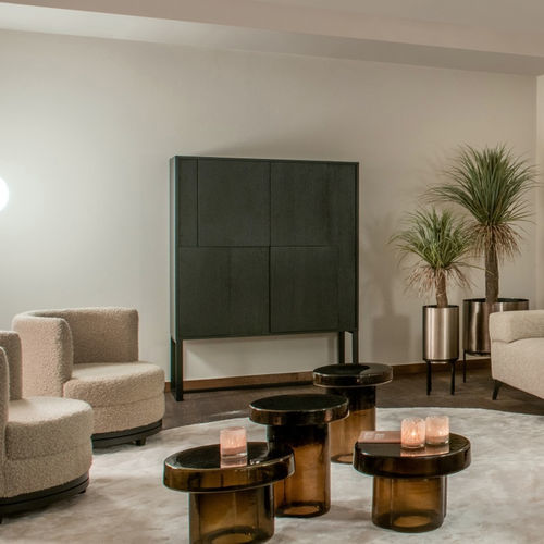 Credenza alta - ARTA - EUROFASHION HOMETEXTILES & CONCEPTS - contemporanea / in rovere / in metallo