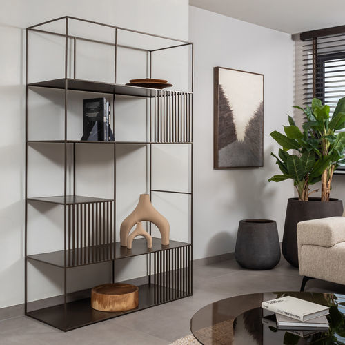 Scaffale contemporaneo - NOME - EUROFASHION HOMETEXTILES & CONCEPTS - in ferro / marrone