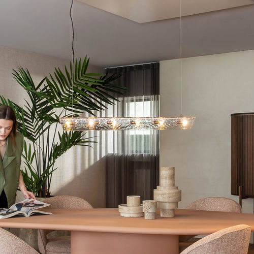 Lampada a sospensione - ALVA M - EUROFASHION HOMETEXTILES & CONCEPTS - in metallo / in vetro / contemporanea