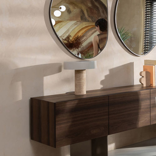 Lampada da tavolo - ANDO - EUROFASHION HOMETEXTILES & CONCEPTS - in metallo / in travertino / contemporanea