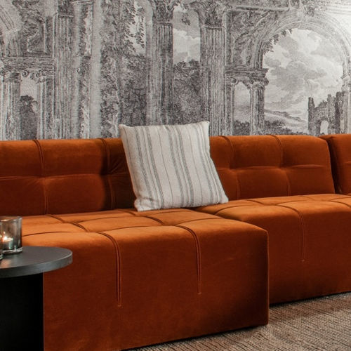 Cuscino per divano - IRIS - EUROFASHION HOMETEXTILES & CONCEPTS - quadrato / a righe / per uso residenziale