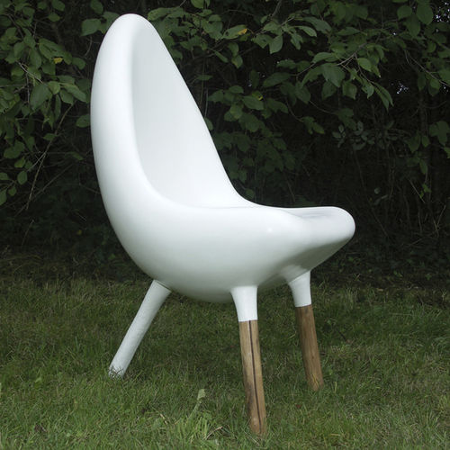 Sedia da giardino design originale - TRIPODE - binome - da interno / in fibra di vetro / in resina