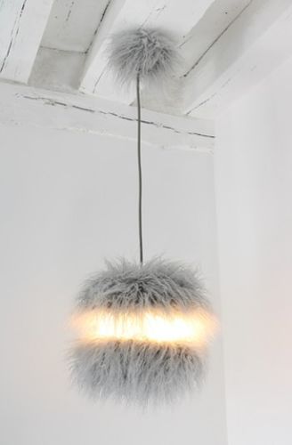 Lampada a sospensione - POLUX - binome - in ecopelliccia / design originale / con cavo