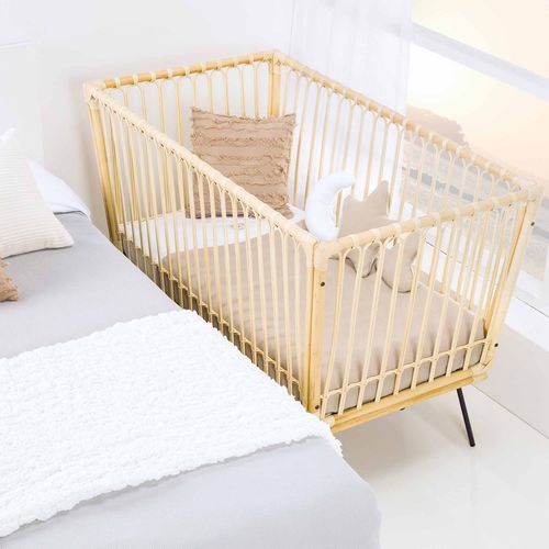 Letto per neonato singolo - DIEM - ALONDRA - in stile rustico / in rattan / 120x60 cm