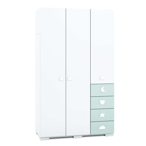 Armadio contemporaneo - Bubble large - ALONDRA - in legno laccato / con ante battenti / a cassetti