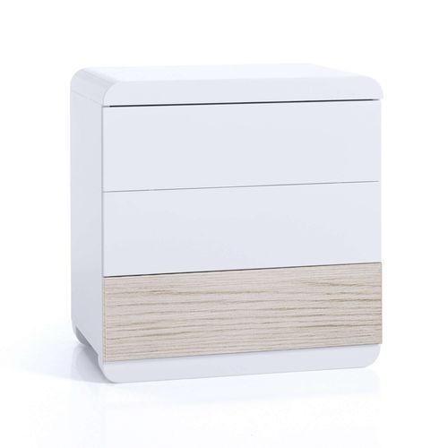 Comodino contemporaneo - QM417 - ALONDRA - in MDF laccato / in melaminico / rettangolare