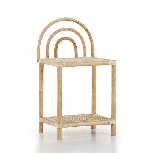 Comodino contemporaneo - RQ705M-N99 - ALONDRA - in rattan / con supporto in rattan / rettangolare