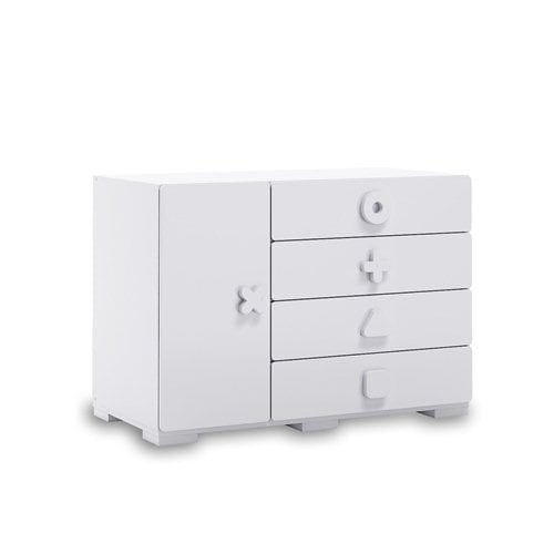 Cassettone contemporaneo - Maths - ALONDRA - in legno / rettangolare / 4 cassetti