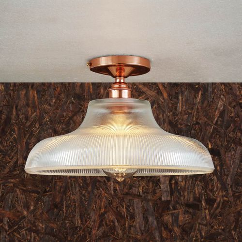 Plafoniera in stile industriale - MONO  - Mullan Lighting - rotonda / in vetro / in ottone
