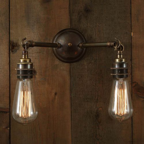 Applique in stile industriale - ARRIGO  - Mullan Lighting - da interno / in ottone / con braccio fisso