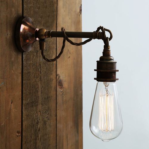 Applique in stile industriale - REHAU  - Mullan Lighting - da interno / in ottone / con braccio fisso