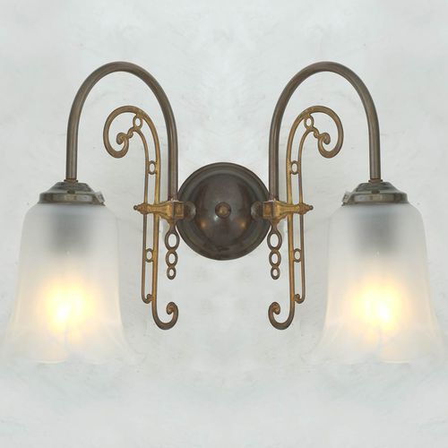 Applique classica - MEDAN - Mullan Lighting - da interno / in ottone / in vetro