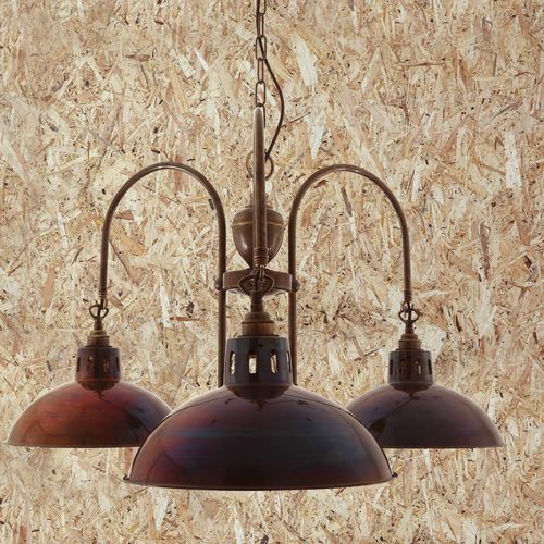 Lampadario in stile industriale - GOIANIA - Mullan Lighting - in ottone / con 3 punti luce / contract