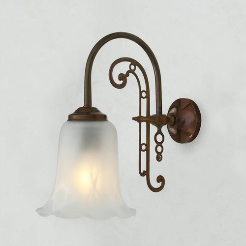 Applique classica - MEDAN - Mullan Lighting - da interno / in ottone lucidato / in vetro