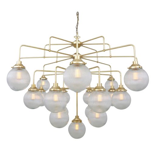 Lampadario contemporaneo - ROME MID-CENTURY - Mullan Lighting - in vetro / in ottone / con diffusori sferici