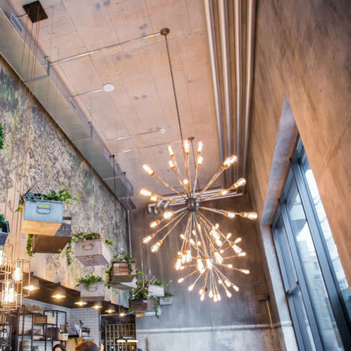 Lampadario contemporaneo - NAGANO - Mullan Lighting - in ottone lucidato / contract / Sputnik