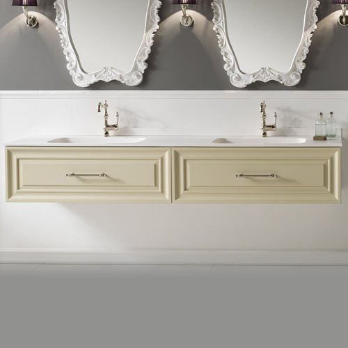 Mobile lavabo sospeso - CHARME5 - BLEU PROVENCE - in MDF / in ceramica / contemporaneo