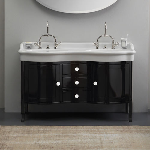 Mobile lavabo doppio - CLOSED FURNITURE - BLEU PROVENCE - da appoggio / in legno / classico