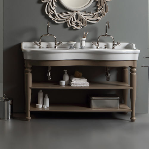 Mobile lavabo doppio - OPEN FURNITURE - BLEU PROVENCE - da appoggio / in legno / classico