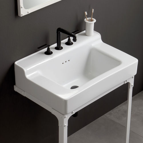 Lavabo sospeso - BP475 - BLEU PROVENCE - in ceramica / lucido / Made in Italy