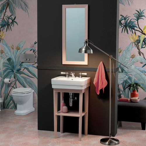 Mobile lavabo da appoggio - PROVENCE'900 - BLEU PROVENCE - in legno / contemporaneo / con scaffale integrato