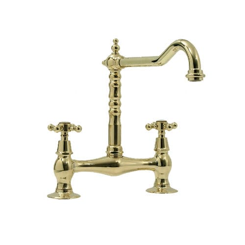 Miscelatore doppio comando da appoggio - RL12 - BLEU PROVENCE - in ottone / da cucina / 2 fori