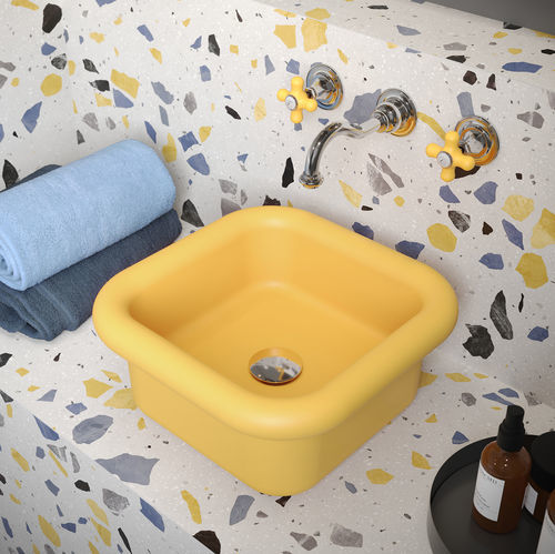 Lavabo da appoggio - TC2LA40 - BLEU PROVENCE - in ceramica / personalizzabile / finitura opaca