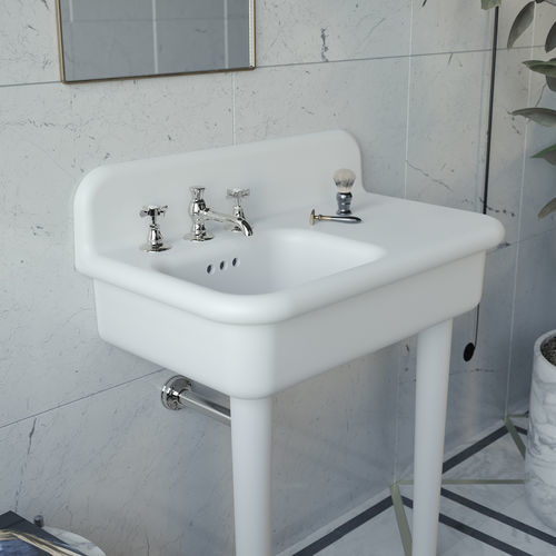 Lavabo sospeso - TC2LA80 - BLEU PROVENCE - in ceramica / con miscelatore / finitura opaca