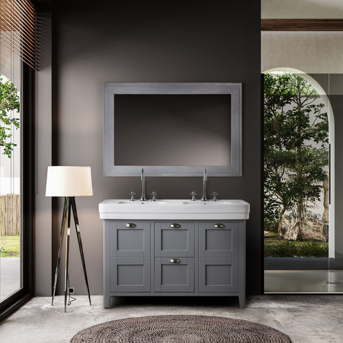 Mobile lavabo doppio - Provence 900 - BLEU PROVENCE - da appoggio / in legno / classico