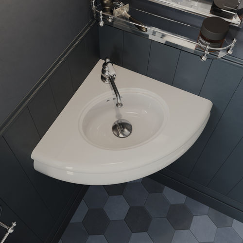 Lavabo sospeso - BP350 - BLEU PROVENCE - in ceramica / personalizzabile / antibatterico