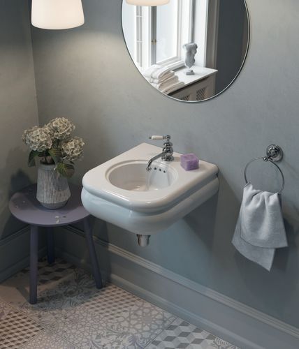 Lavabo sospeso - BP342 - BLEU PROVENCE - in ceramica / su misura / con miscelatore