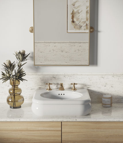 Lavabo da appoggio - BP355 - BLEU PROVENCE - in ceramica / su misura / fatto a mano