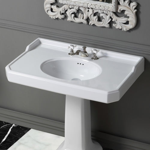 Lavabo sospeso - BP790 - BLEU PROVENCE - in ceramica / con specchio regolabile / Made in Italy