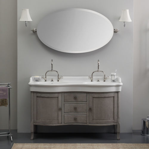 Mobile lavabo doppio - 8140MB1 - BLEU PROVENCE - da appoggio / in legno / classico