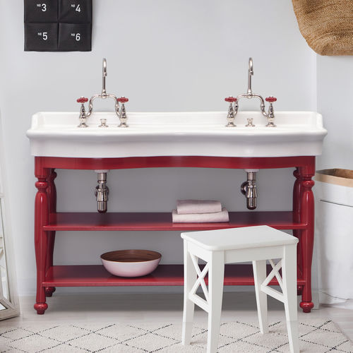 Mobile lavabo doppio - 8140MB2 - BLEU PROVENCE - a muro / in legno / in ceramica