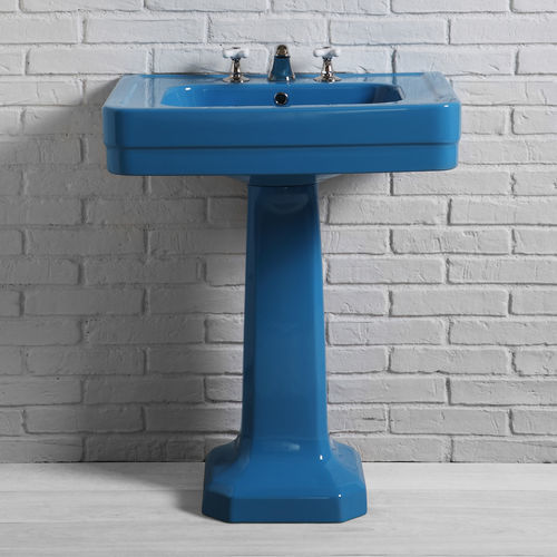 Lavabo autoportante - BP970 - BLEU PROVENCE - in ceramica / con specchio regolabile / con scaffale integrato