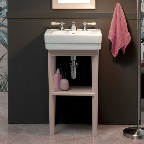 Lavabo autoportante - BP950 - BLEU PROVENCE - in ceramica / con scaffale integrato / rettangolare