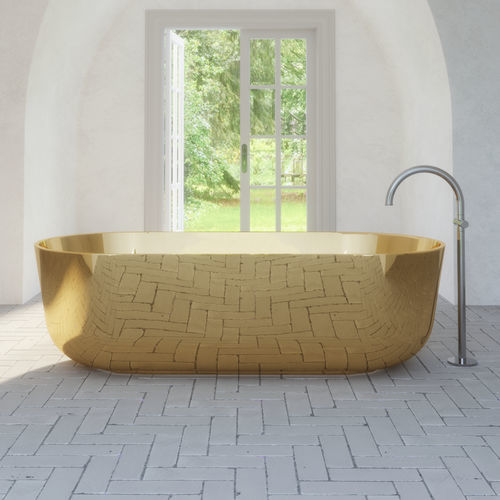 Vasca da bagno ovale - ZEN  - BLEU PROVENCE - da appoggio / per ambiente abitativo / ad uso professionale