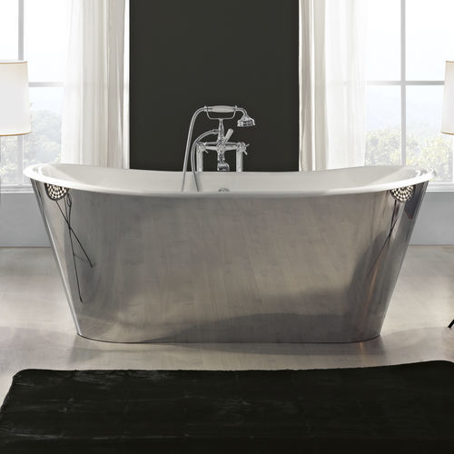 Vasca da bagno ovale - TRENDY - BLEU PROVENCE - da appoggio / in ghisa / bianca