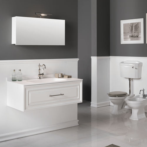 Mobile lavabo sospeso - CHARME2 - BLEU PROVENCE - in MDF / in ceramica / in resina