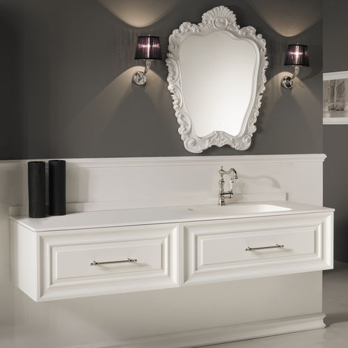 Mobile lavabo sospeso - CHARME3 - BLEU PROVENCE - in MDF / in resina / contemporaneo