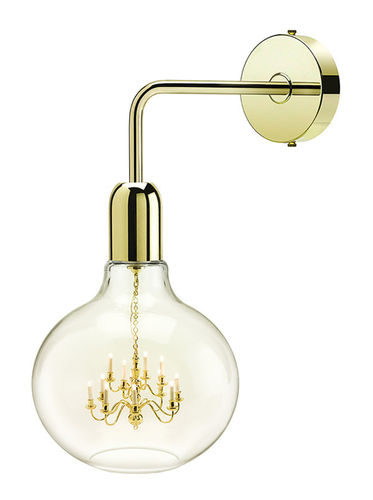 Applique contemporanea - GOLD KING EDISON - Mineheart - da interno / in metallo / tonda